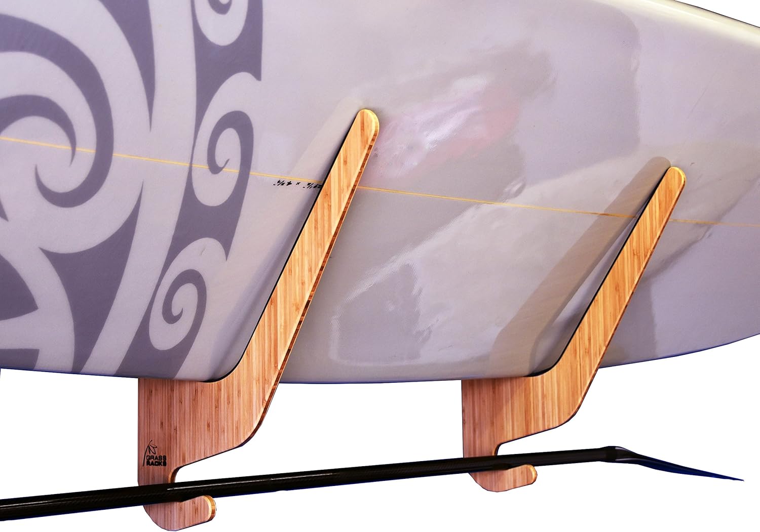 Grassracks Birch Wood Paddleboard Rack - 1 SUP or Longboard Surfboard Paddle Board Wall Mount O'ahu South Chester (1 Board, Baltic Birch) : Sports & Outdoors