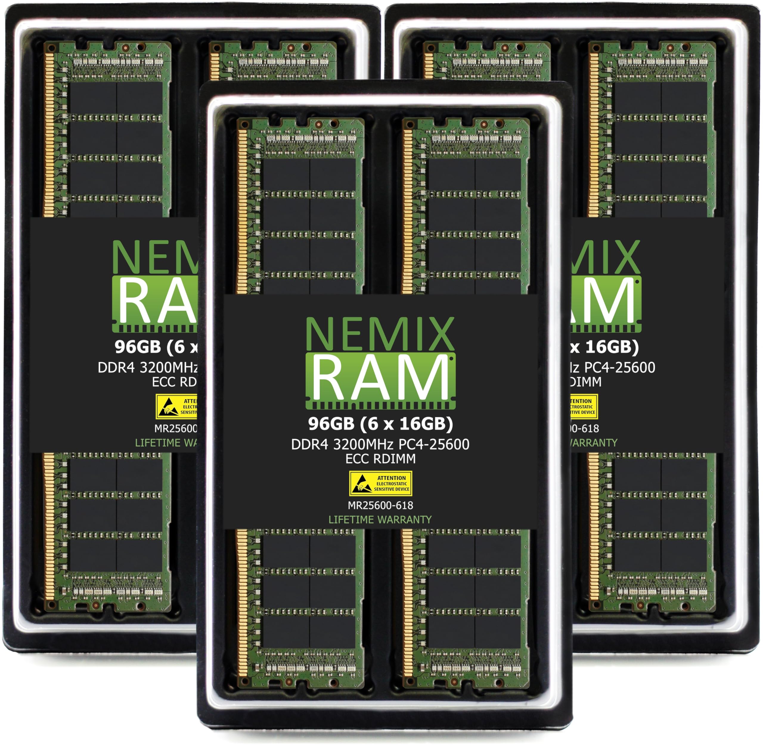 NEMIX RAM 96GB (6X16GB) DDR4 3200MHZ PC4-25600 1Rx8 1.2V CL22 288