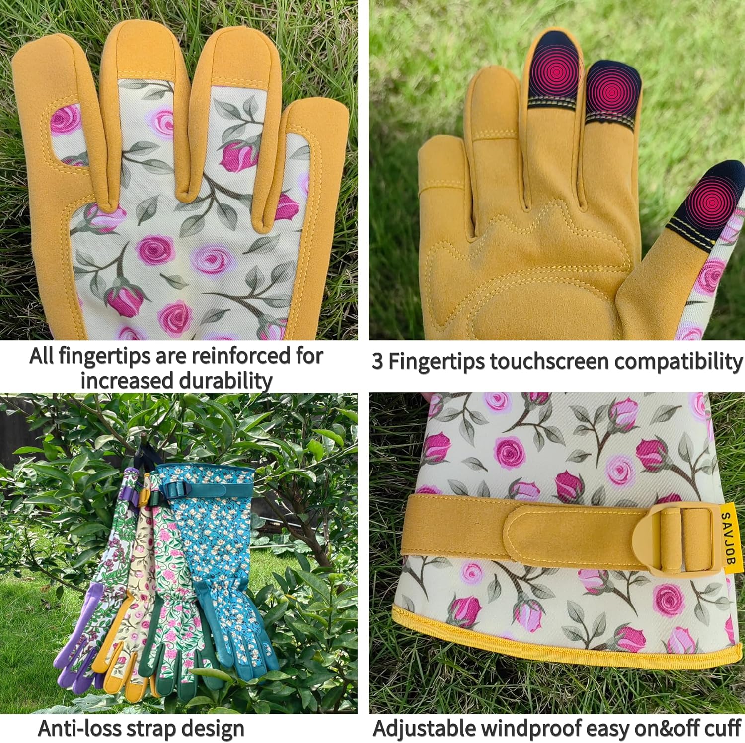 Thorn-proof Gardening and Garden Gloves,Durable Long Rose Yard Work Glove,Gifts for Men Women,Touchscreen - Image 3
