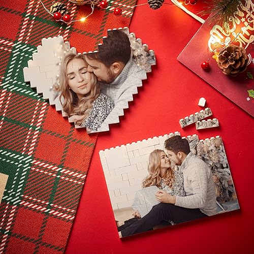 Miniatura 6 de Foto de ladrillo de construcción personalizada con código de Spotify de bloques de construcción rompecabezas de bricolaje regalos de boda de Navidad