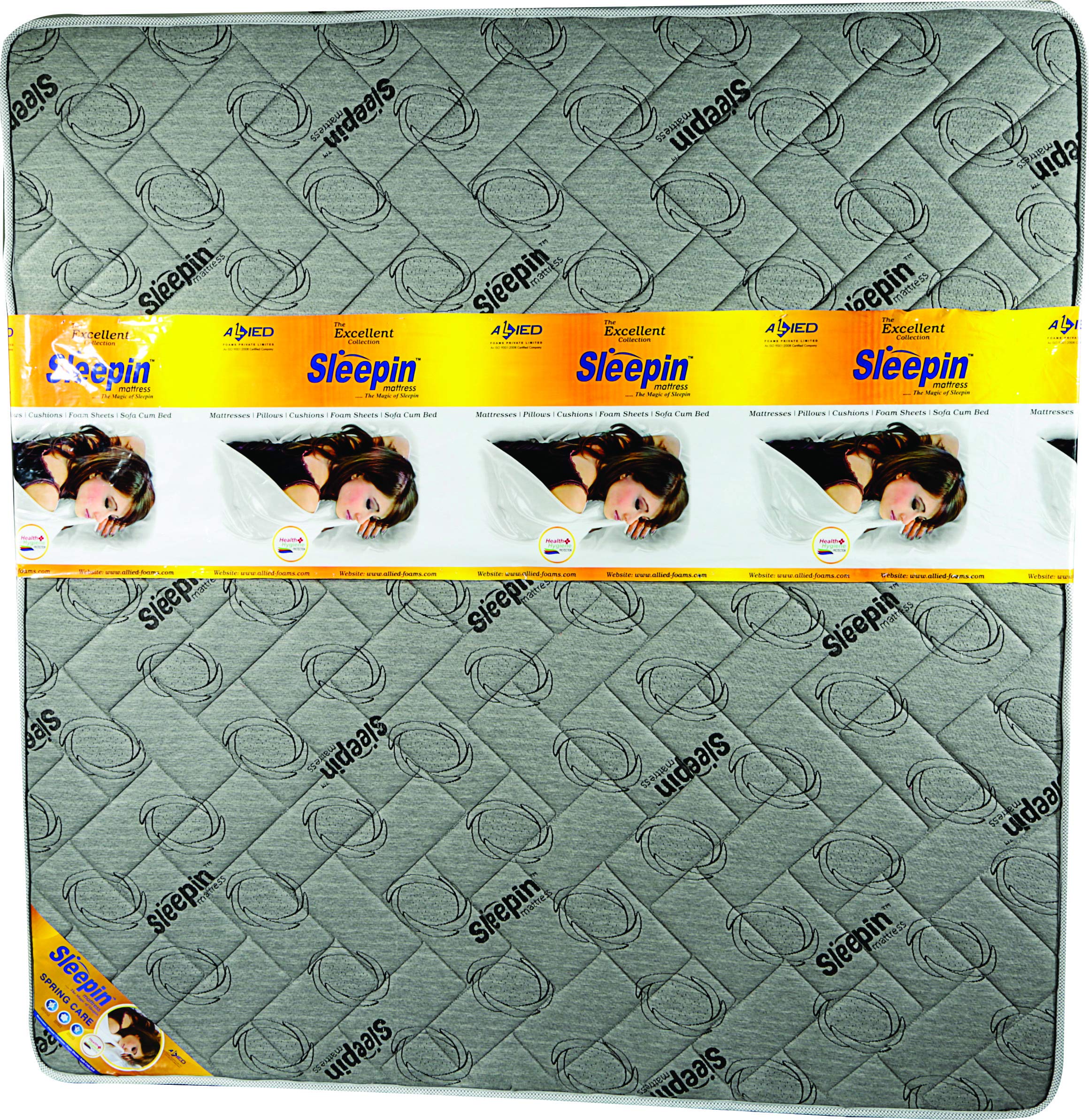 Sleepin Spring Care Tight-Top 8 Inch King Pocket Spring Mattress (80 x 72 x 8) Inch, King Size