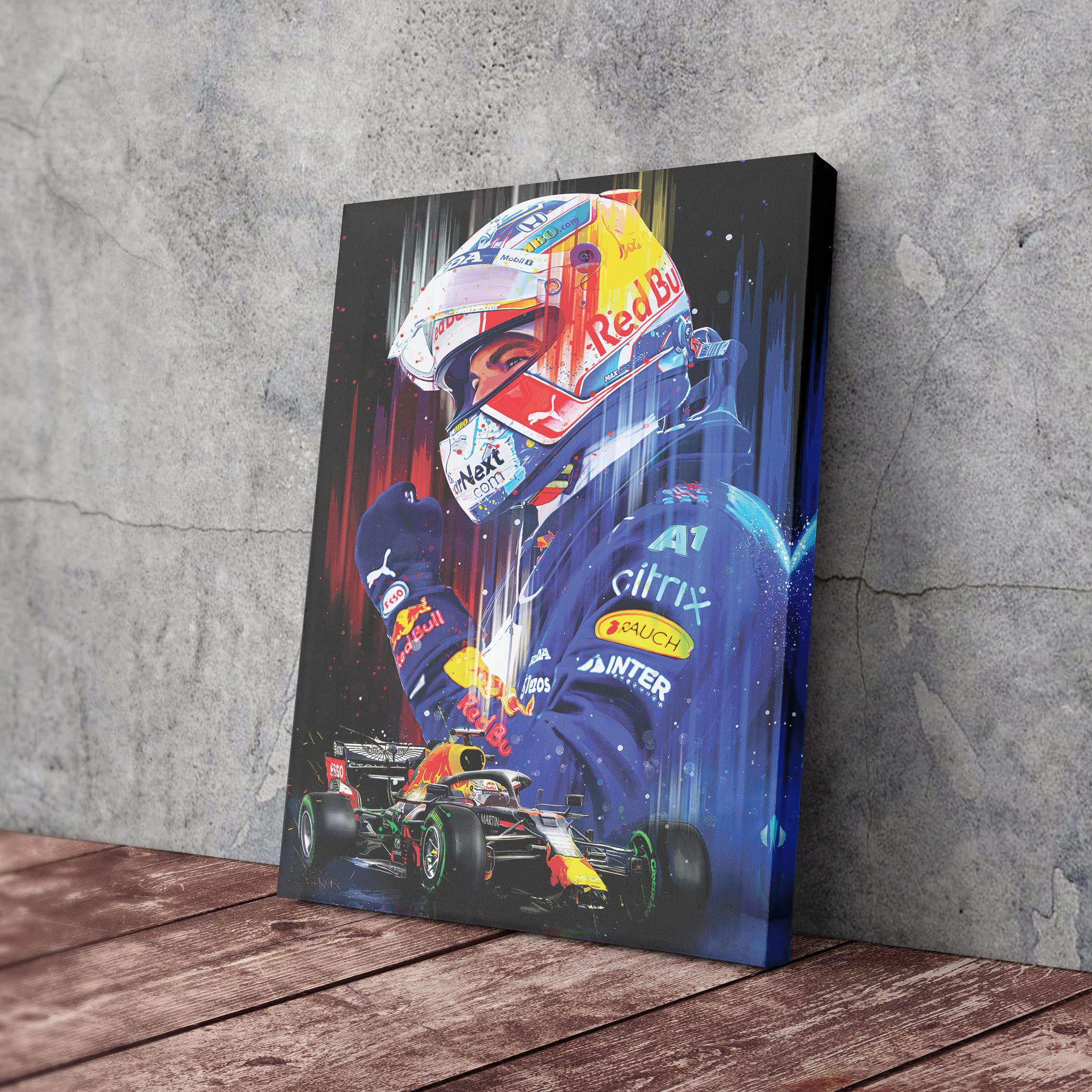 QWSDF Max Verstappen Poster Decoratief Schilderij Canvas Muur Art Woonkamer Posters Slaapkamer Schilderij 24x36 inch (60x90cm