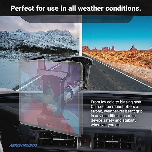 Miniatura 4 de Arkon Mounts TAB-CM117 - Soporte para tableta de succión para parabrisas al por menor color negro