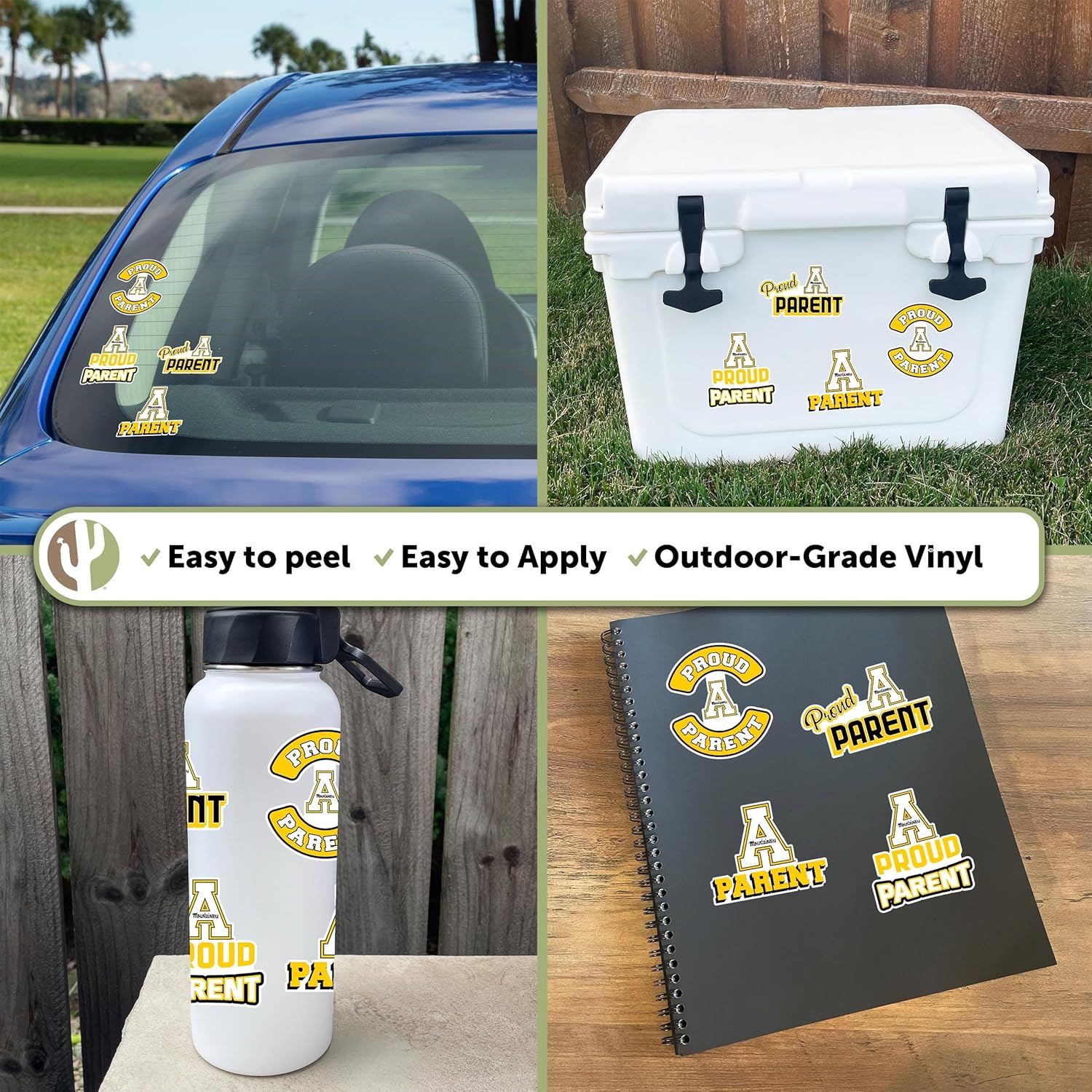 Desert Cactus Appalachian University Sticker Mountaineers App State Yosef Vinyl Decal Laptop Water Bottle Car Scrapbook Sheet (Proud Parent Sheet) - Image 2