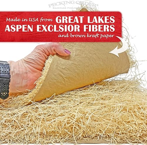 Miniatura 5 de Almohadillas nido para cajas nido de pollo, 13 x 13 almohadillas fabricadas en Estados Unidos a partir de Aspen Excelsior de origen sostenible