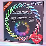 TOSY Flying Ring - 36 RGB Multicolor or 12 Monocolor LEDs, Super Bright, Lost Mode, Auto Light Up, Valentine Easter Gift for Kid/Teen/Boy/Girl, Safe, Waterproof, Pool/Beach/Camping Toy