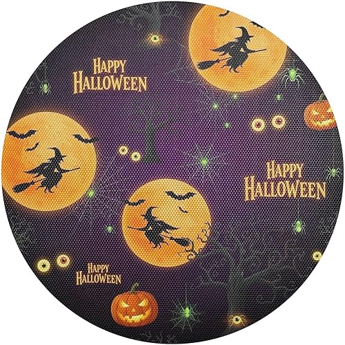 Orange Moons PVC Plate Mat, Non Slip Heat Place Mat for Kitchen one sizex4