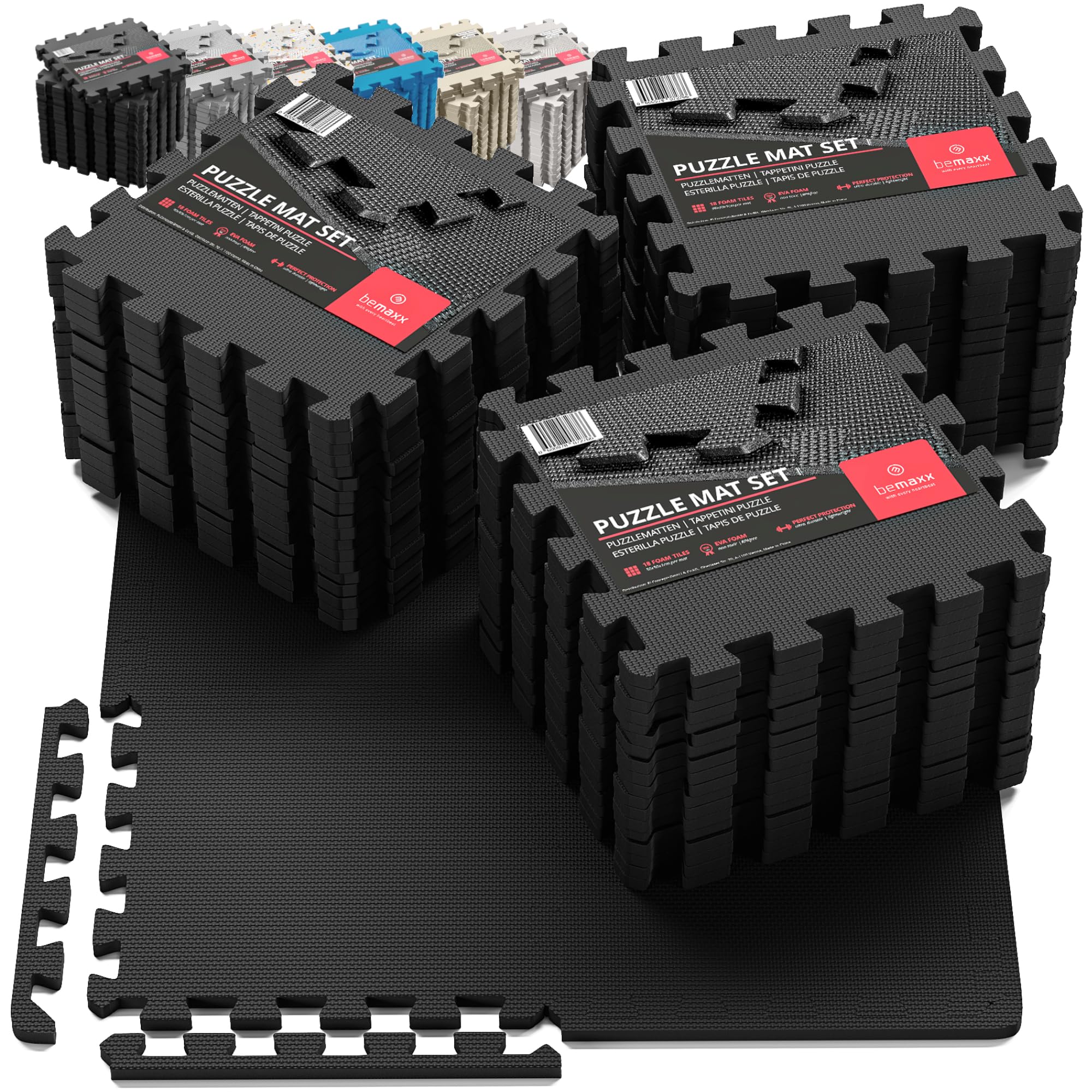 Schutzmatten Bodenschutzmatte Set Sportmatte Gymnastikmatte Puzzlematte: Puzzle Sportgeräte Matte Fitnessmatte Turnmatte Unterlegmatte Bodenmatte Sport Mat Trainingsmatte Gummimatte Yogamatte Fitness