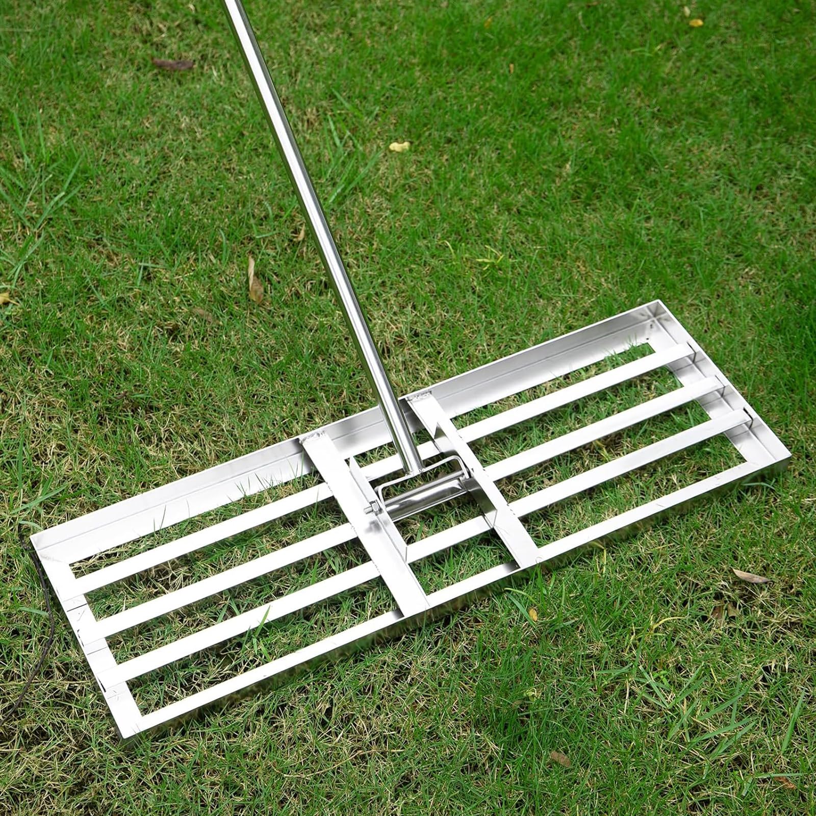 Raschietto per prato, 90 x 25 cm, durevole e robusto, in metallo di alta qualità, per giardino, cortile, campo da golf