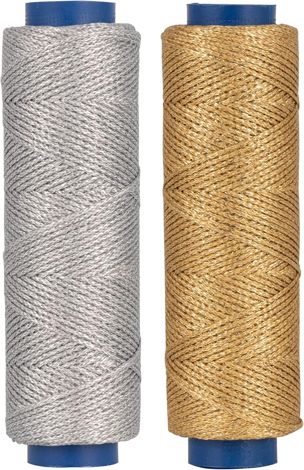 Shelver Waxed Gold & Silver Thread for Crafting, 1mm Waxed Cord for