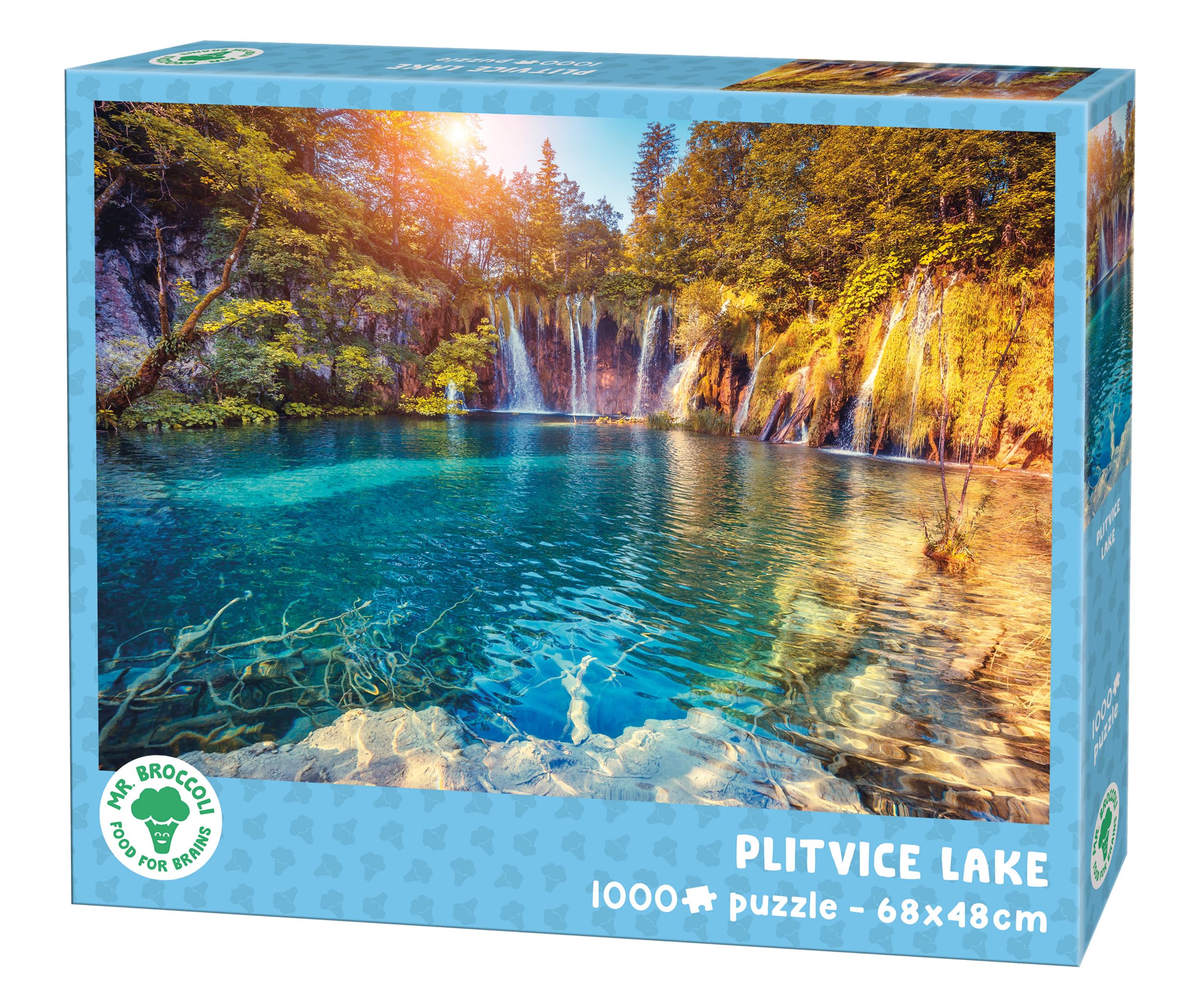 Mr. Broccoli Puzzle Plitvice Lake 1000 Pieces Waterfalls with Clear Water, 68 x 48 cm, For Ages 12 to Adult