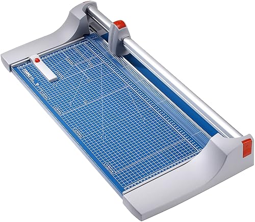 Dahle 444 Cortadora giratoria de alta calidad, longitud de corte de 26 pulgadas, capacidad de 25 hojas, autoafilable, abrazadera automática,