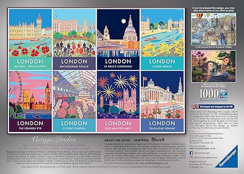 Miniatura 3 de Ravensburger Vintage London - Rompecabezas de 1000 piezas para adultos y niños a partir de 12 años - Inglaterra, Reino Unido