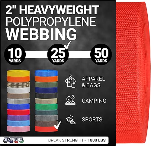 Vista 60 de Strapworks Correas de polipropileno pesado: correas de polietileno resistentes para reparación de equipos de bricolaje al aire libre Negro