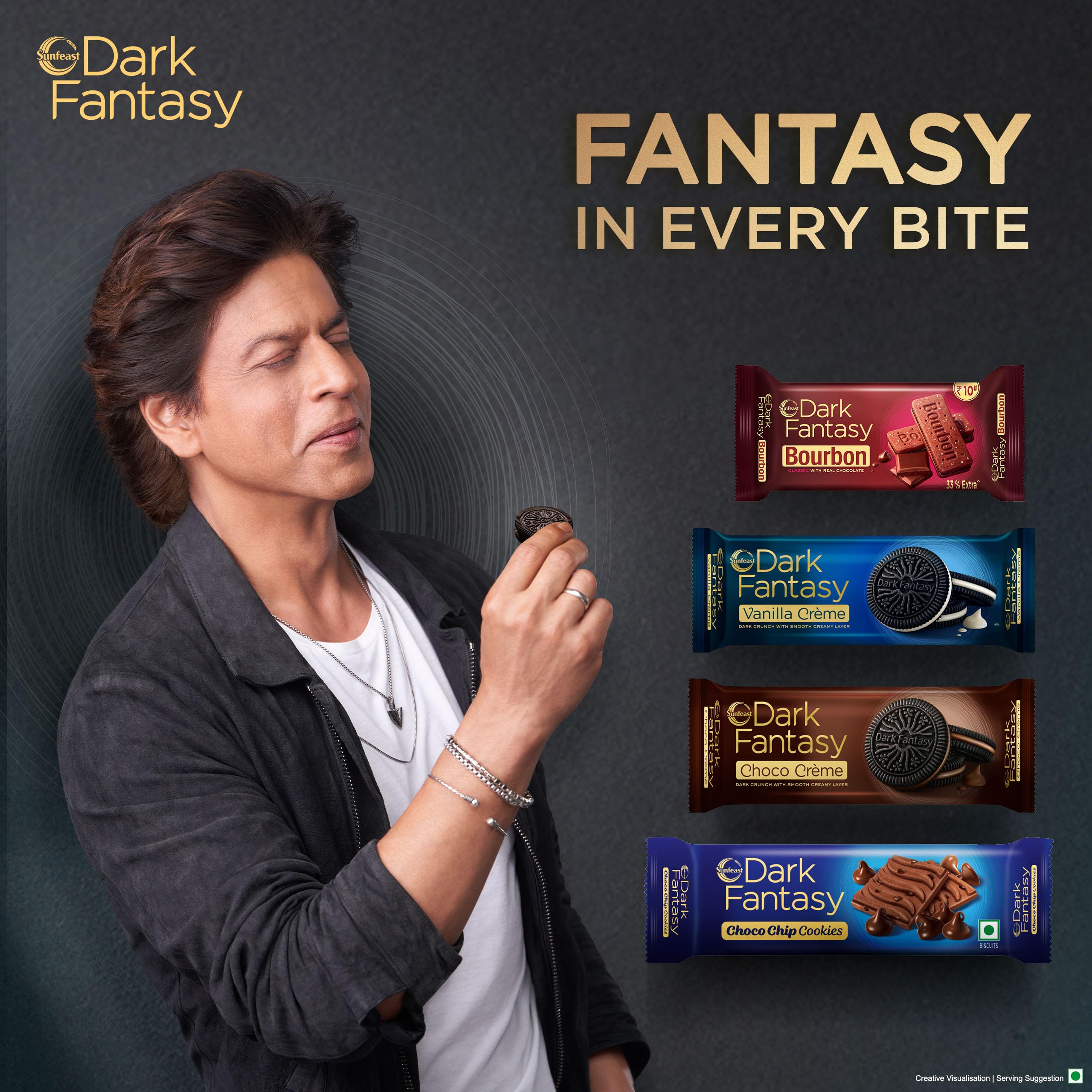Sunfeast Dark Fantasy Crème, Made With Real Chocolate, 83g - Image 2 thumbnail