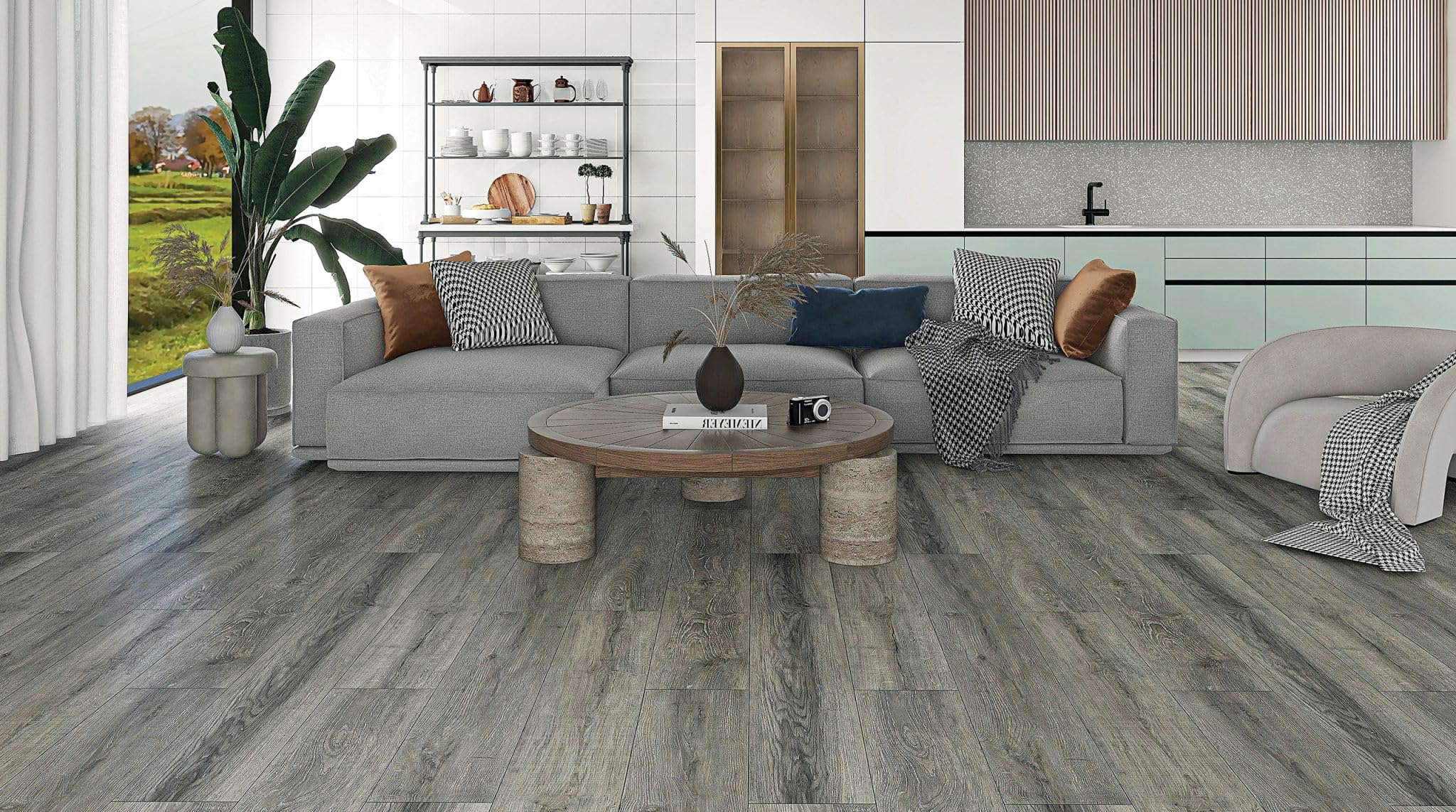 PARQUETCOLLECTION - Pavimento SPC 8mm DIAMOND 01004D "Liquirizia" - Incastro Uniclic - AC5/Kl.41 - Strato usura 0,55mm - Tappetino Integrato - Impermeabile - Ideale Bagno e Cucina - [1 box - 1,958m²]