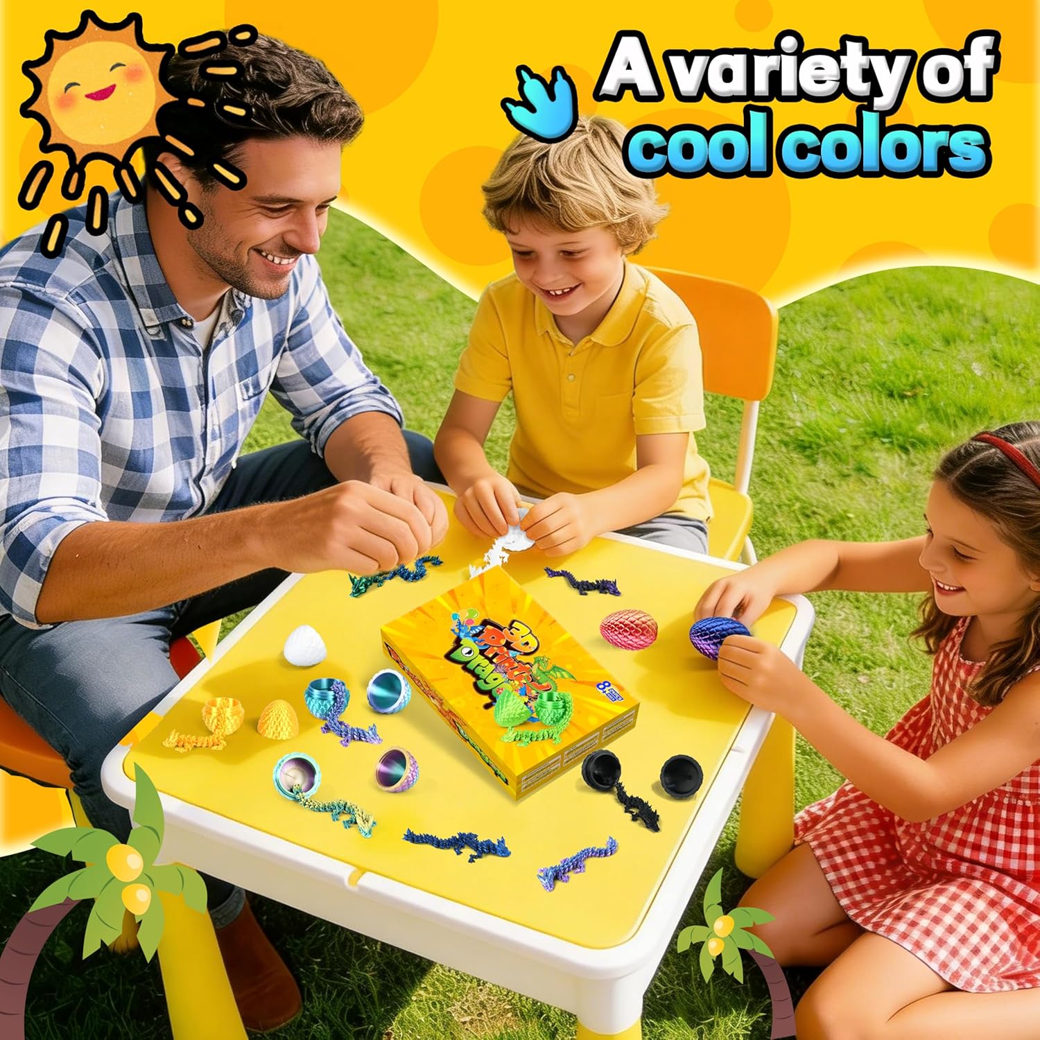 24PCS 3D Printed Dragon Eggs, Prefilled Easter Dragon Egg with Dragon Toy for Basket Stuffers, Unique Easter Basket Essentials for Kids Goodie Bag Fillers, Classroom Prize Supplies