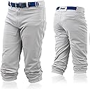 Franklin Sports Youth Baseball + Softball Pants - Knee High + Relaxed Fit Kids Baseball Pants - White, Black + Grey Pants