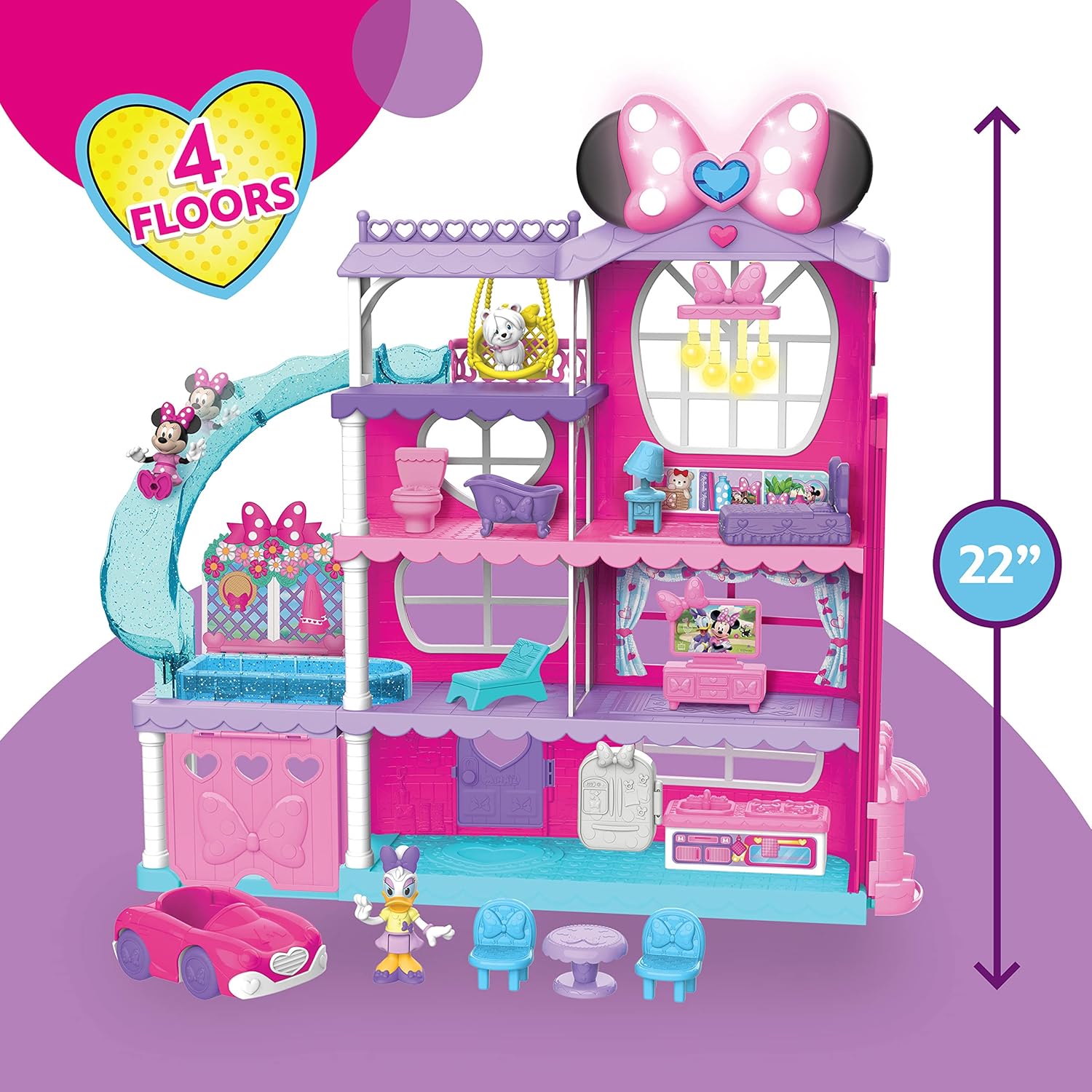 Just Play Minnie Mouse Ultimate Mansion Playset, Kids Toys for Ages 3 Up : Toys & Games