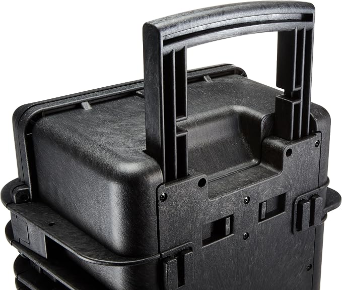 Maleta protectora rígida para cámara con ruedas grande negra miniatura 7