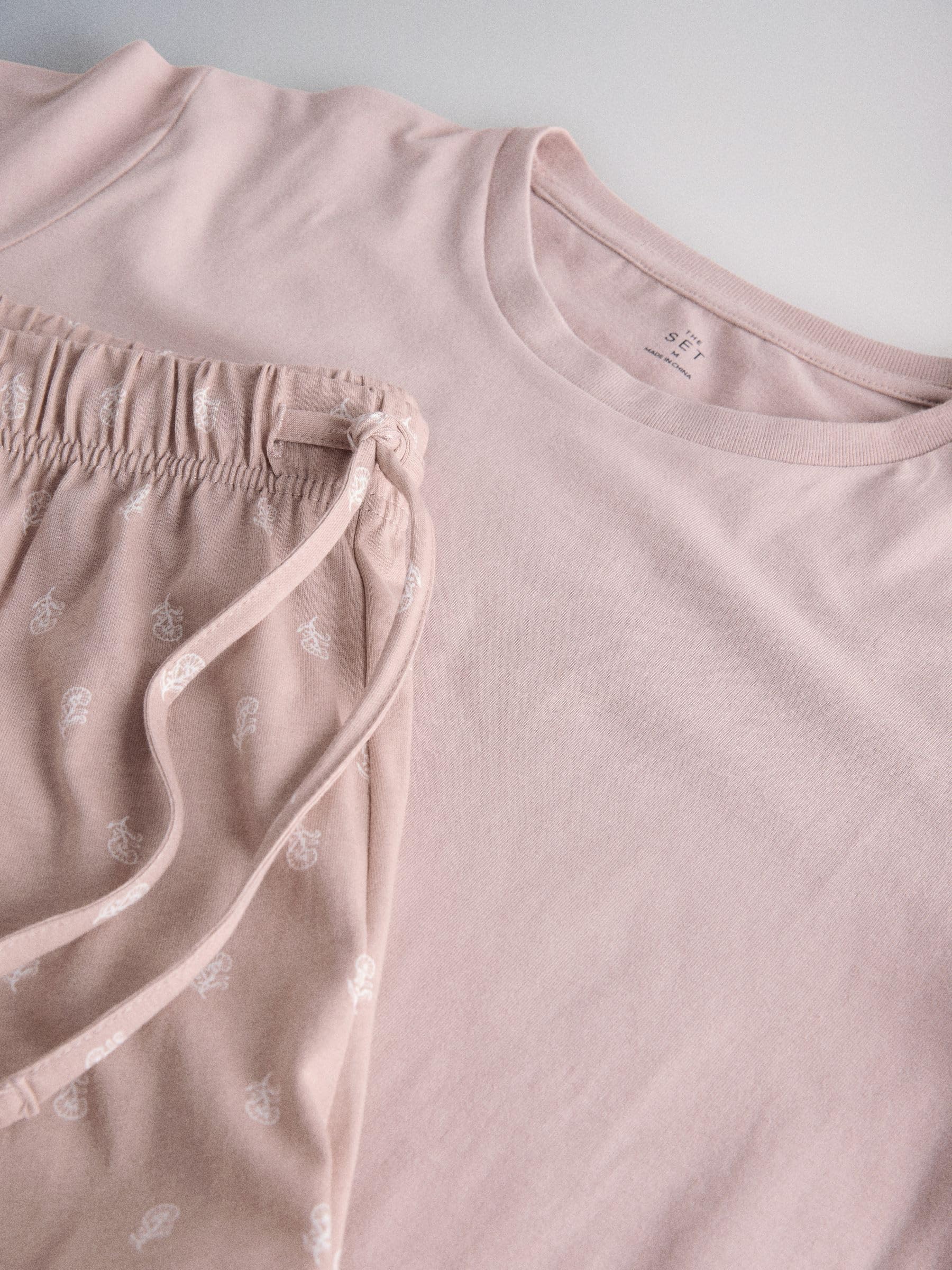 THE SET Donne Confezione da 3 Pigiami con t-Shirt e Shorts