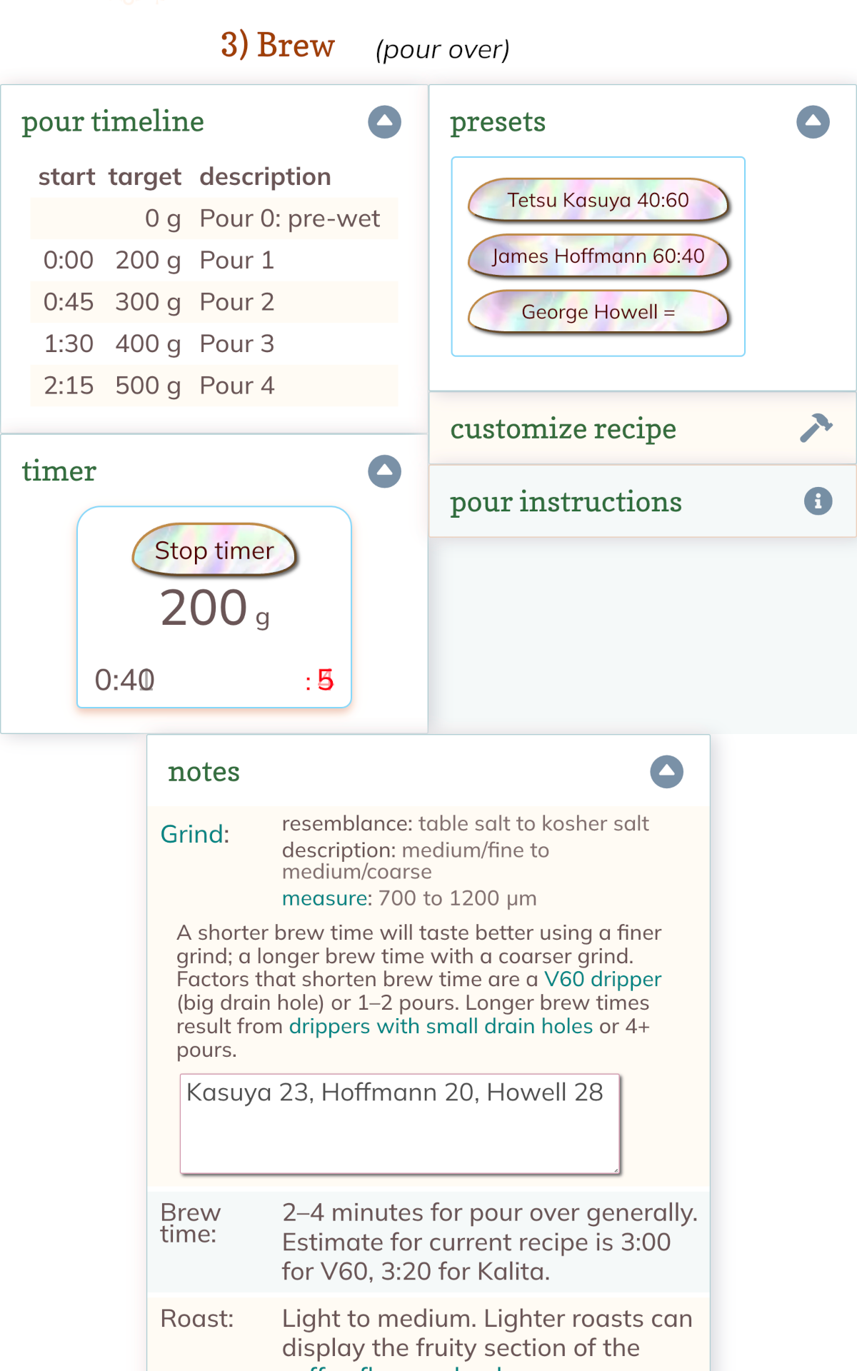Brewfecto Coffee & Tea Brew Ratio Calculator and Pour Over Timer - App ...