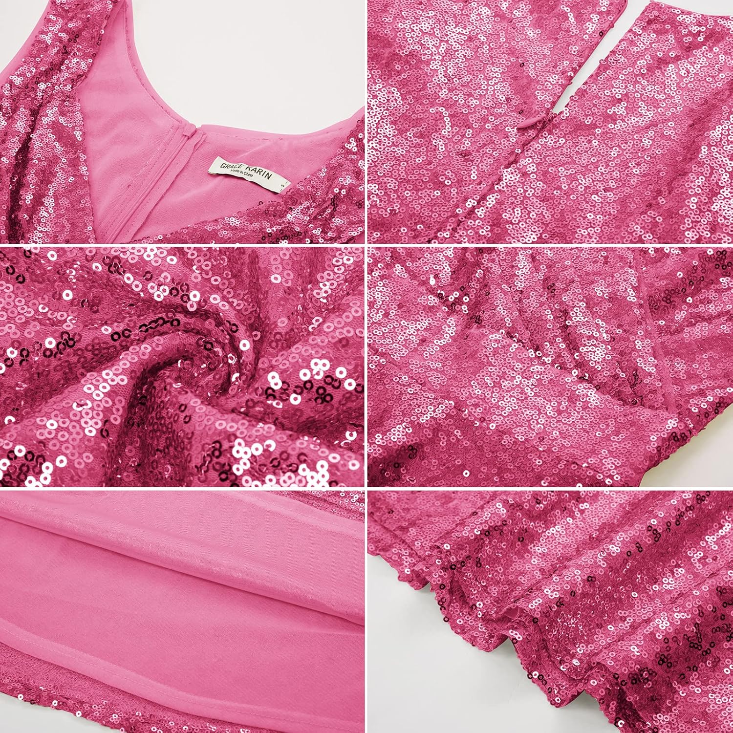 GRACE KARIN Women's Sleeveless Wrap V-Neck A-line Bridesmaid Cocktail Party Dress