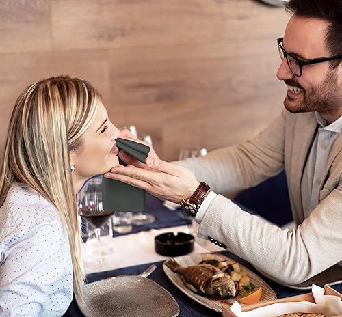 Vista 180 de Utopia Home Paquete de 24 servilletas de tela de 18 x 18 pulgadas, bordes con dobladillo 100% poliéster, lavables y reutilizables, ideales