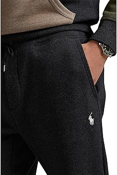 POLO RALPH LAUREN Men's Double-Knit Jogger Pant Black Marl Heather