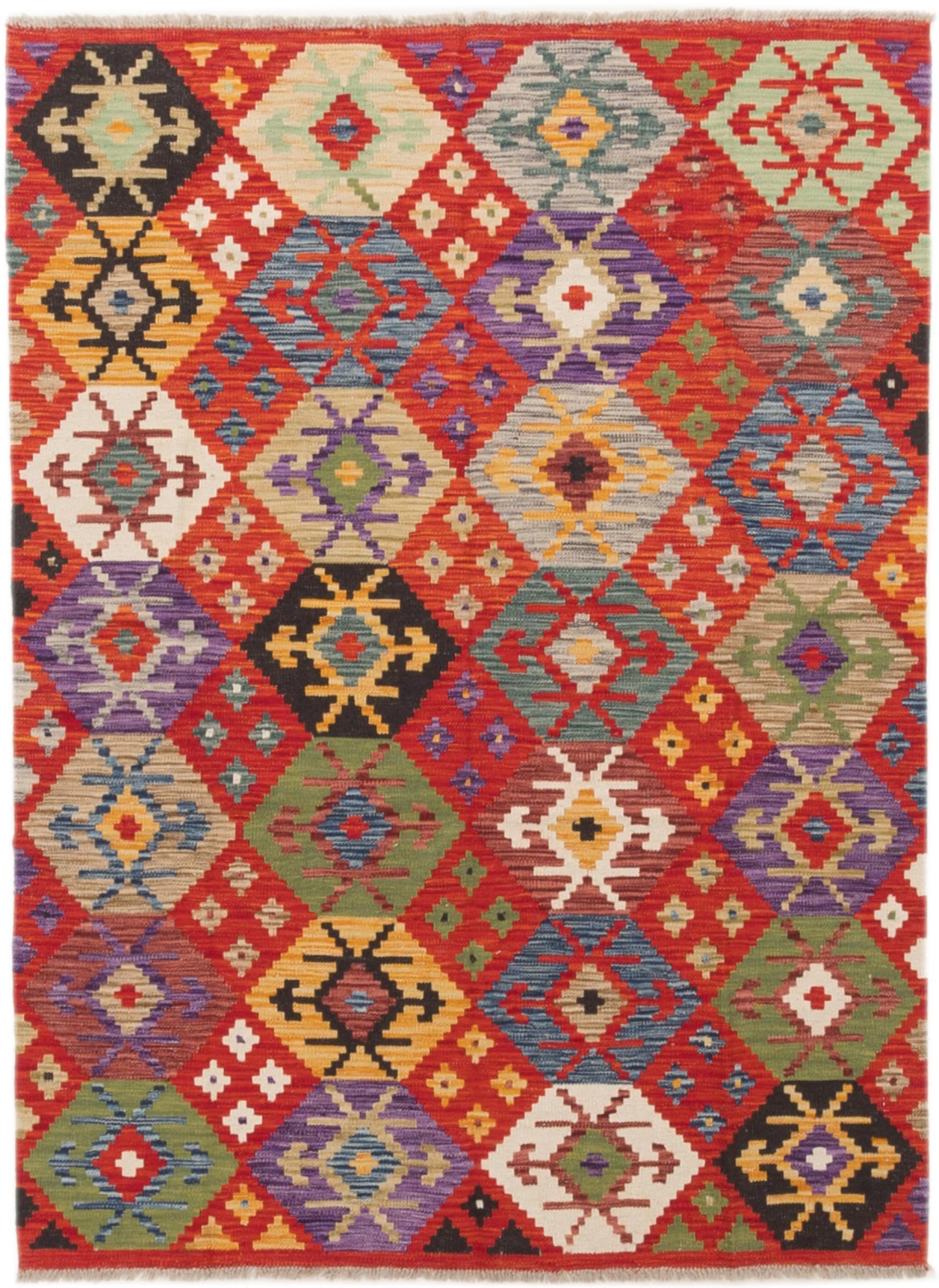 Tapis Kilim afghan tissé à la main en pure laine l'histoire de l'artisanat d'orient chez vous