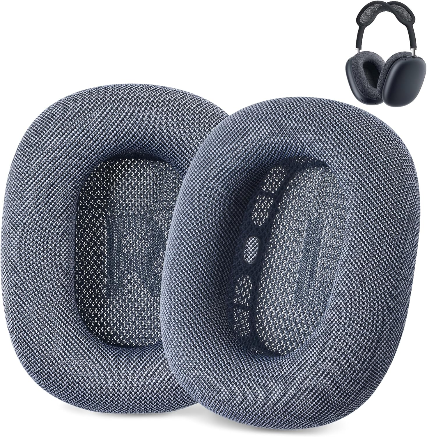 AHG Accessory House Global Upgraded Replacement air pods max Ear Cushions Pads Compatible with Apple AirPods Max Headphones (V2 Midnight 2024). Silicone Lined Mesh/High-Density Foam/Strong Magnet