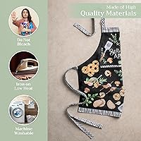 Vista 134 de Maison d' Hermine Delantal 100% de algodón para mujeres con bolsillo de cocina delantal de chef para hombres, decoración de Pascua