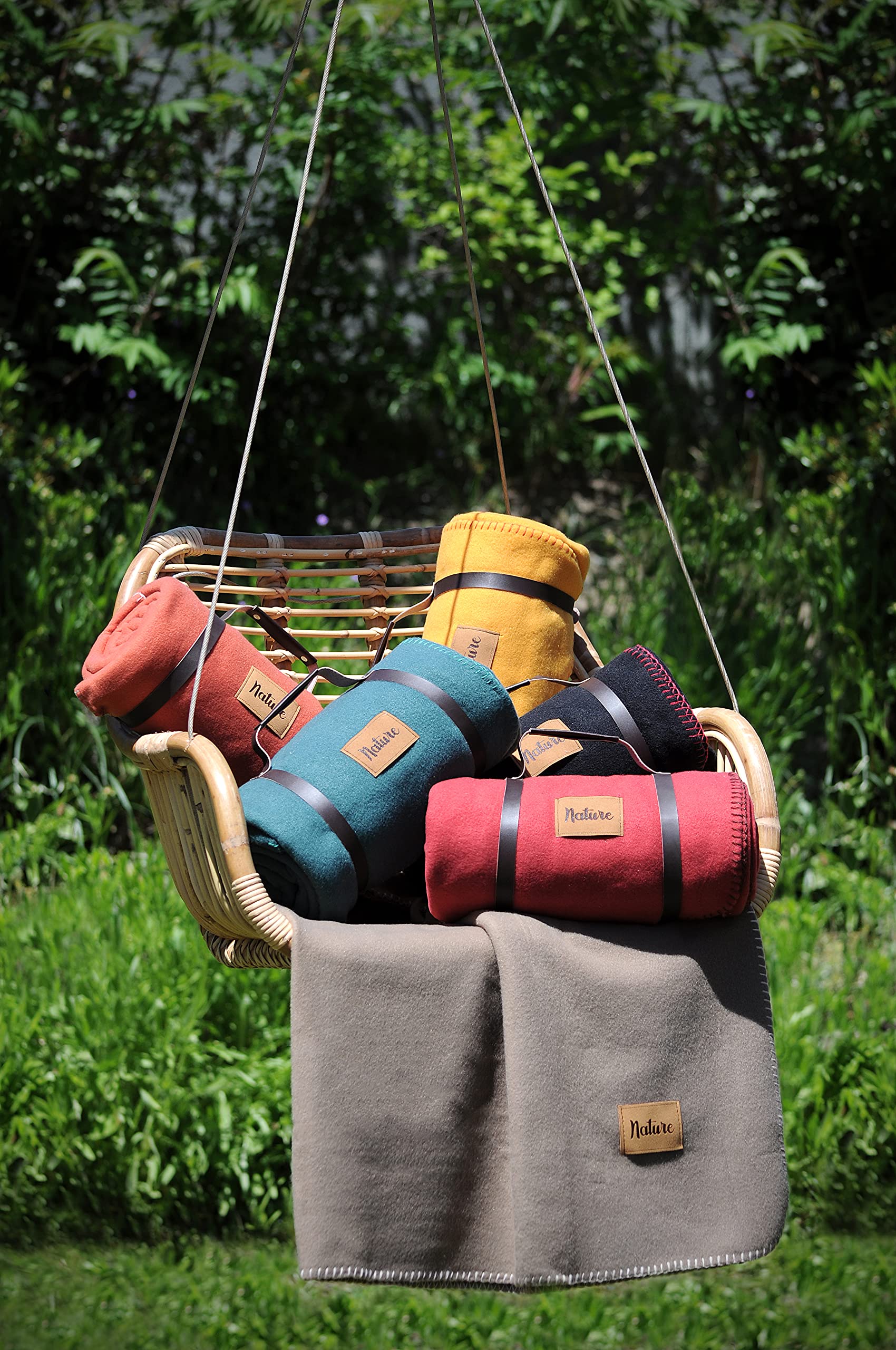 Stof - Deken - Dawson fleecedeken - terracotta - afmetingen 130 x 150 cm - Grote zachte en warme deken voor bank of slaapkamer - sprei - ideaal voor thuis en picknick