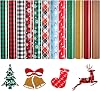 Christmas Heat Transfer Vinyl Sheets, HTV Iron On Vinyl for Cricut or Silhouette Cameo 12x10 inch, Glitter Buffalo Plaid Heat Vinyl Bundle for DIY Fabric T-Shirts Crafts Xmas Decoration 11 Sheets