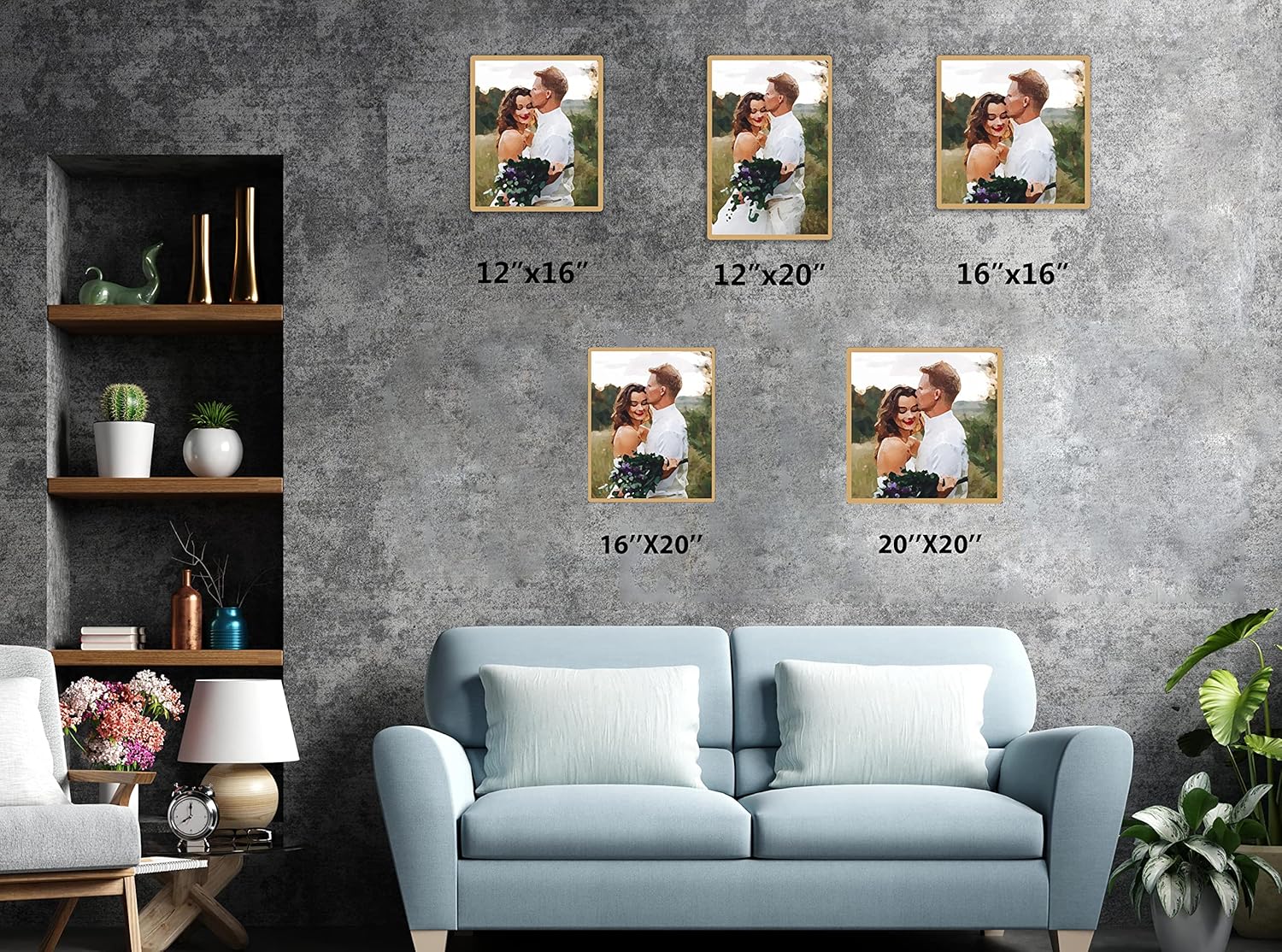 BLINGPAINTING Custom Paint by Numbers for Adults DIY Paint by Numbers Personalised Make Your Own Digital Painting Customized Painting with Your Photo Decoration for Gifts Home Wall Decor