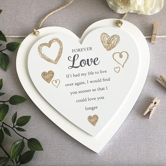 Love Heart Gift Hanging Heart Perfect Thoughtful Present for Girlfriend Boyfriend Wife Husband Anniversary Birthday Christmas Sentimental Keepsake Ornament