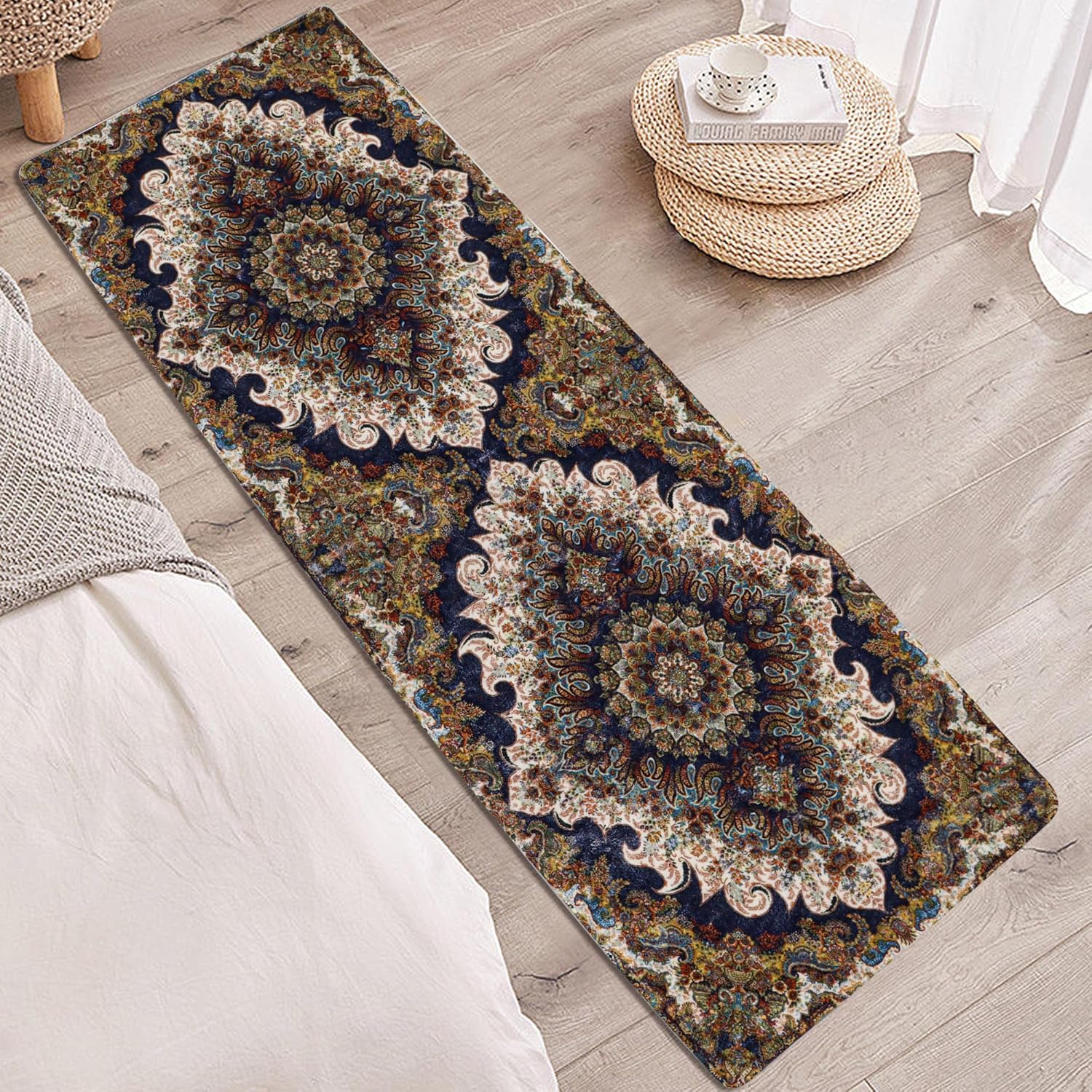Ezuwail Runner Rug 2x6 ft Hallway Runner Rug Bohemian