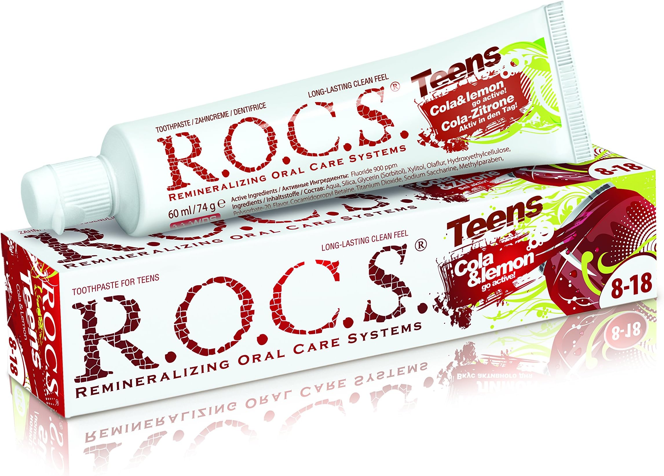 R.O.C.S. toothpaste cola & lemon 60 ml (8-18 years) by Teens Toothpaste
