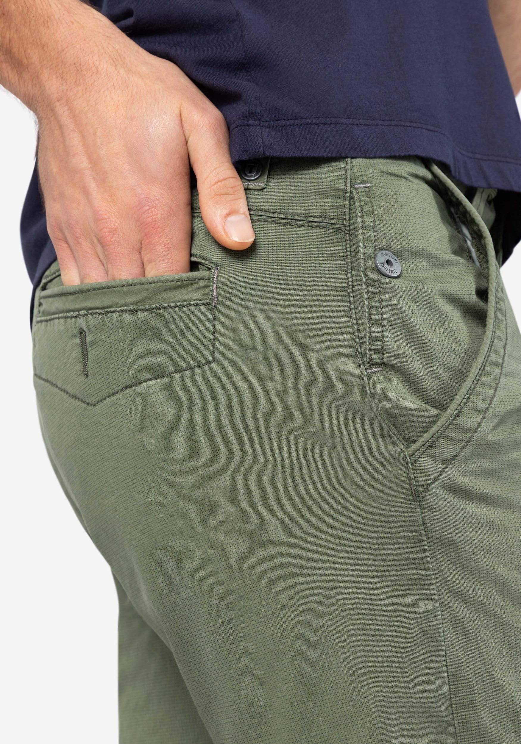 Timezone Szorty chinosy, krótkie spodenki z nadrukiem i ściągaczem, bermudy twill Pants LucaTZ
