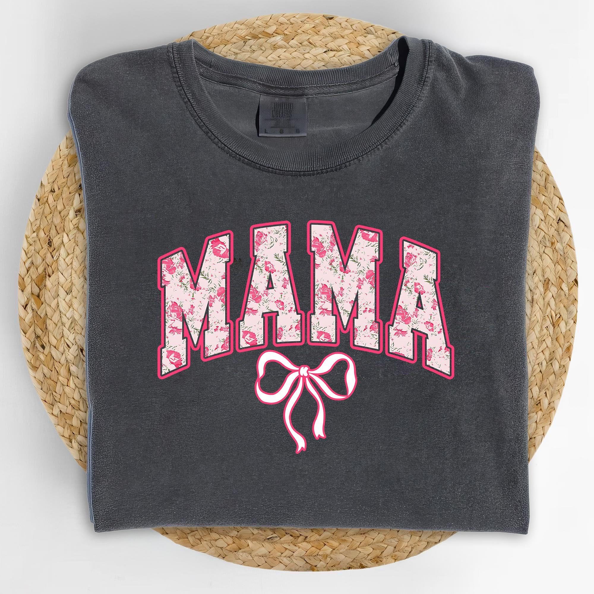 Floral Bow Mama Comfort Colors Shirt &hellip;
