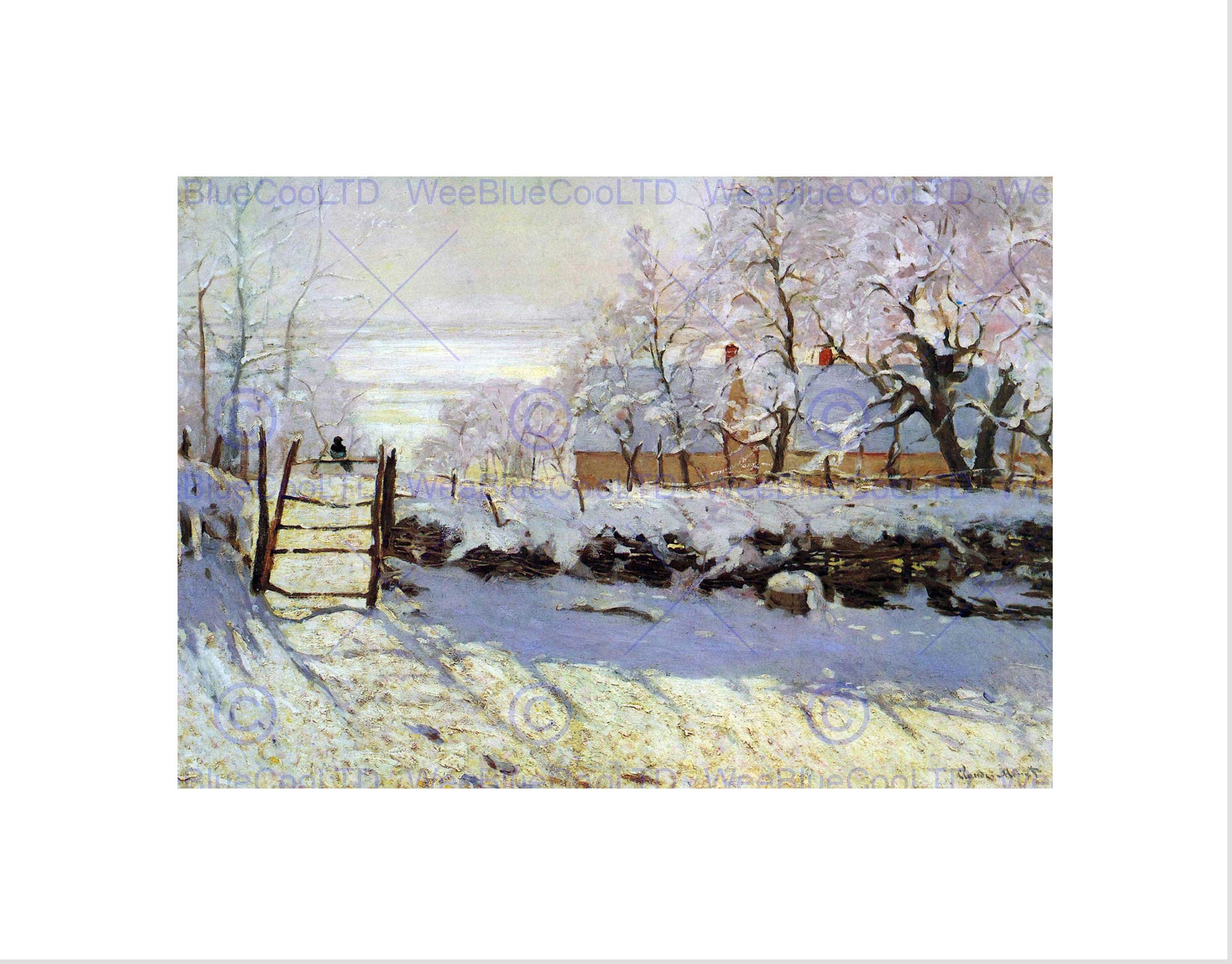 Wee Blue Coo Claude Monet Magpie Old Master Art Picture Wall Art Print