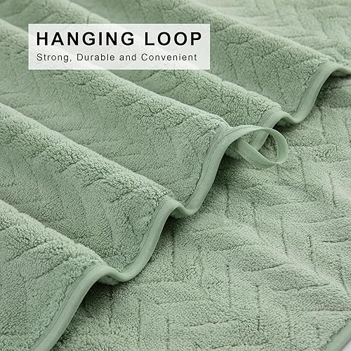 Vista 3 de Juego de 4 toallas de baño suaves de microfibra ultra suave, toallas de baño altamente absorbentes, toallas de ducha de secado rápido para baño