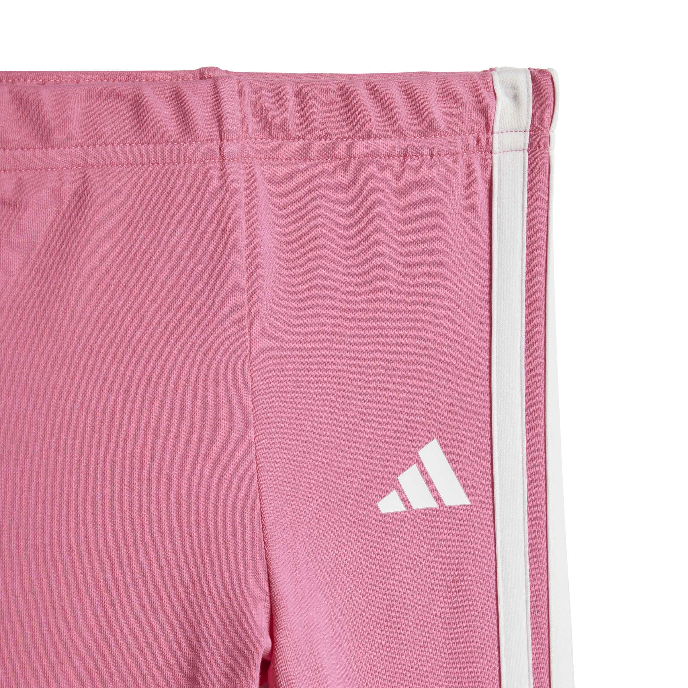 adidas Bambine e ragazze SEASONAL ESSENTIALS TIBERIO 3 STRIPES FLEECE LEGGINGS SET