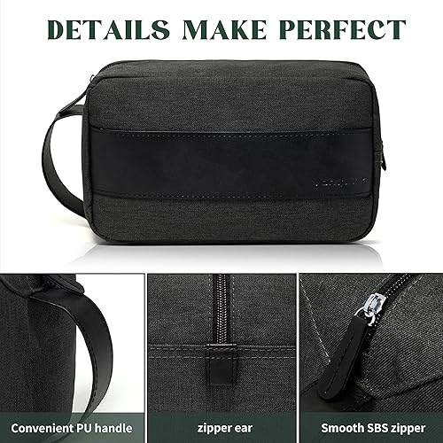 Miniatura 4 de Vorspack Neceser para hombre  Kit grande Dopp para viajes, resistente al agua, bolsa de viaje para artículos de aseo personal, accesorios ligeros,