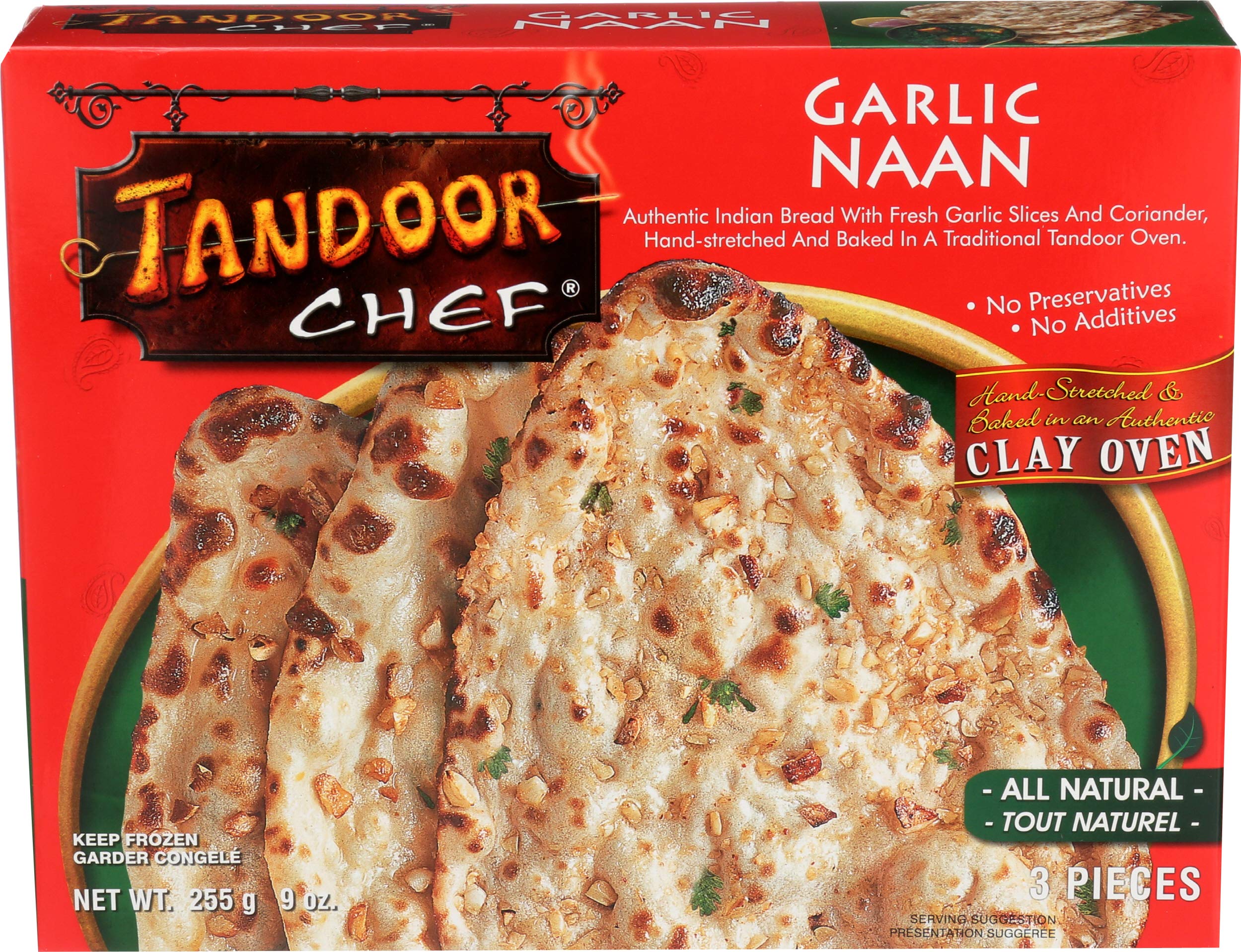 Tandoor Chef Garlic Naan, 9 Ounce (Pack of 8)