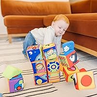 Vista 5 de Melissa & Doug K 's Juego de bloques blandos para combinar y construir para niños