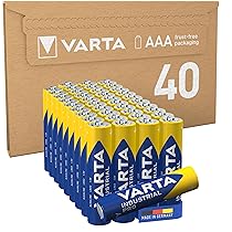 VARTA Pile AAA, confezione da 40, Industrial Pro, Batterie Alcaline, 1,5V, pacco di stoccaggio in imballaggio ecologico, Made in Germany (Esclusivo su Amazon)