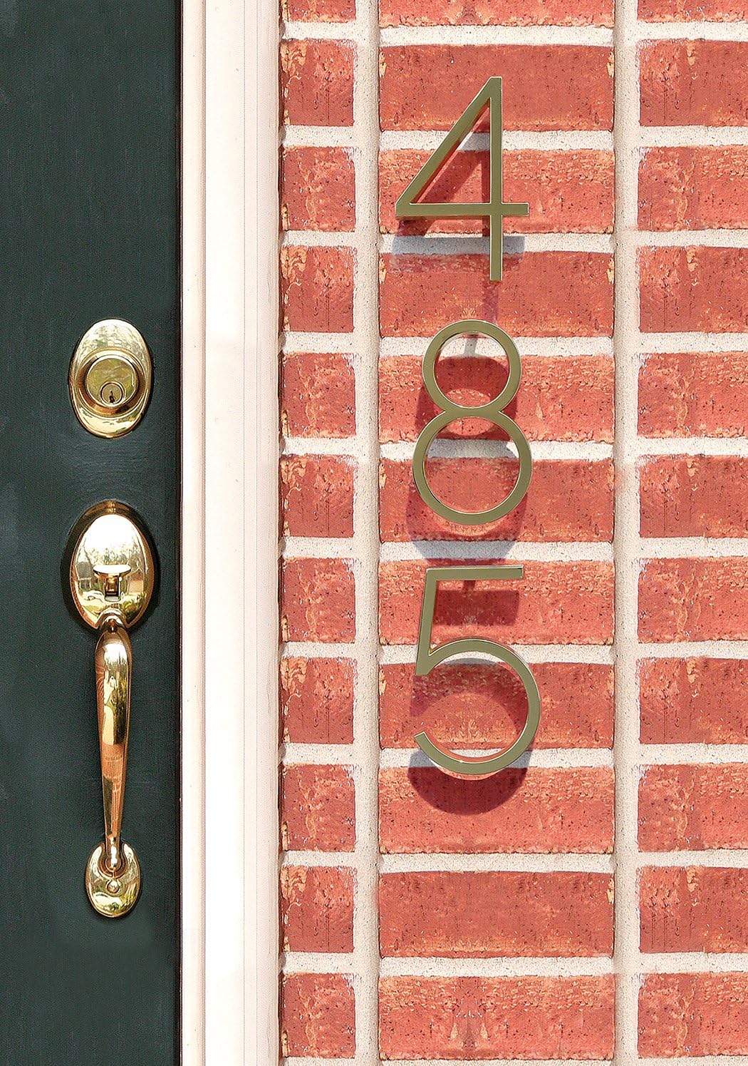 Brass Modern House Number 9, 5.5" x 8.25"