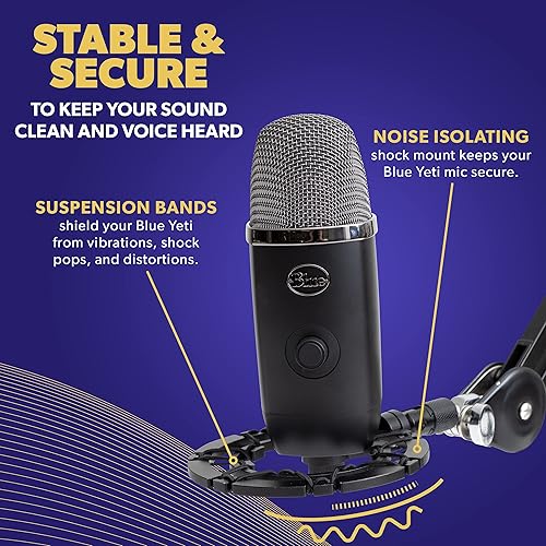 Miniatura 4 de Soporte de choque para Yeti X, Yeti Nano, Yeti Snowball y otros micrófonos con montura 58