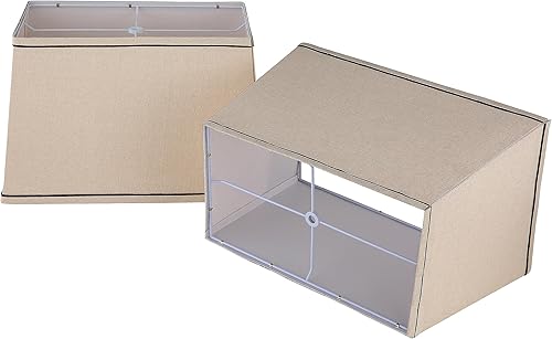 Juego de 2 pantallas en forma de T, pantallas de lino natural superior de 13.78 pulgadas de largo x 7.5 pulgadas de ancho x 15.75 pulgadas de largo